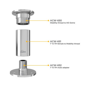 Peplink ACW-652 1" 14 TPI Male Adapter for Deck Mount, Stainless Steel SS316